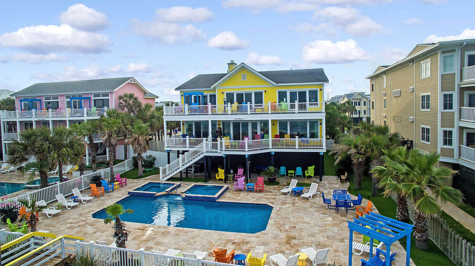 Casa Banana Back Aerial View - Isle of Palms, SC