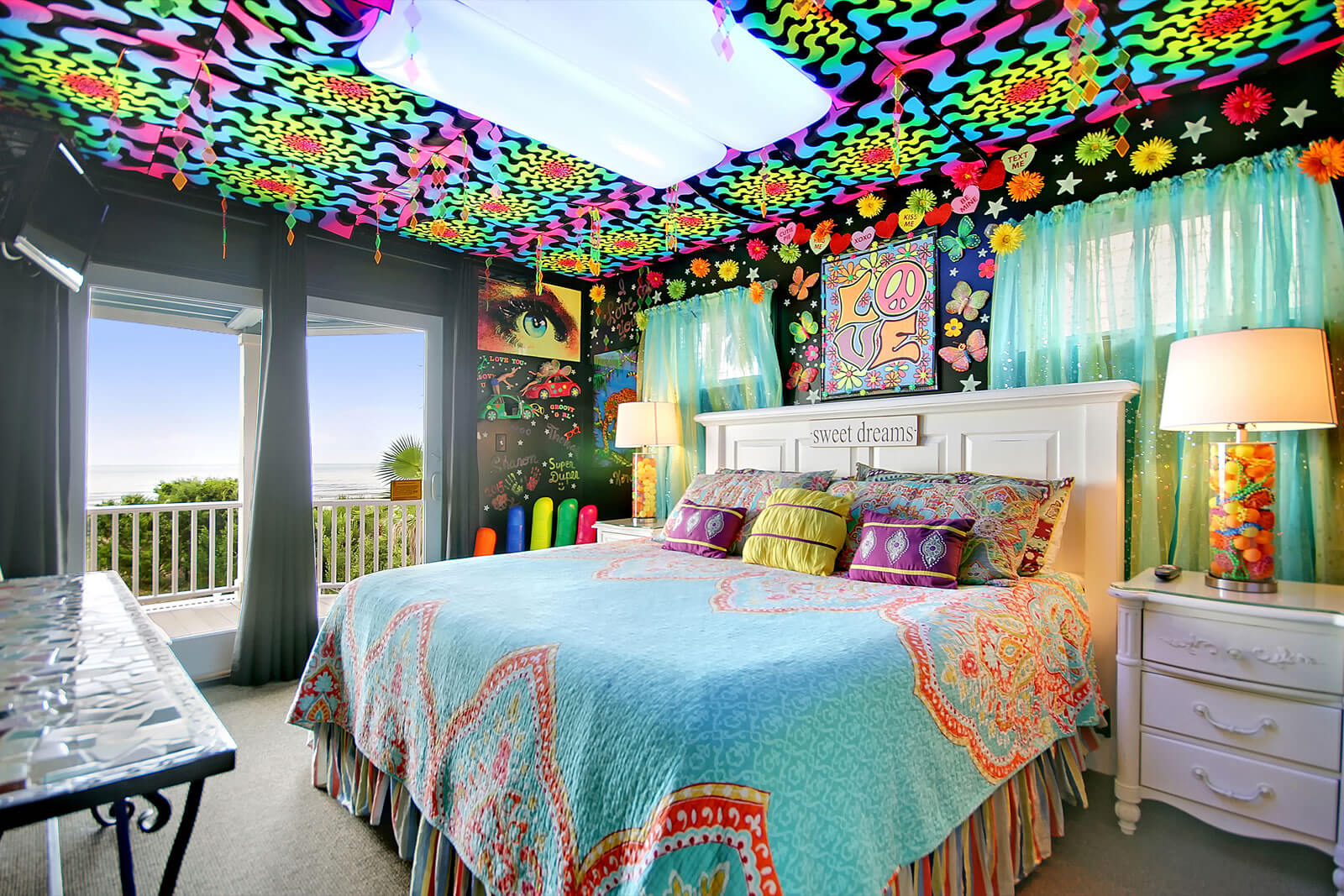 Casa Flamingo Hippie Haven Bedroom - Isle of Palms, SC