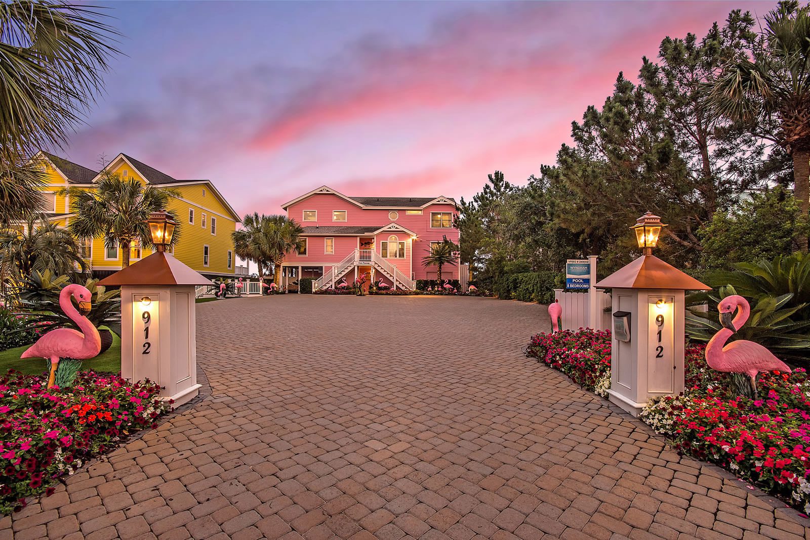 Casa Flamingo Front Entrance After Hours - Isle of Palms, SC