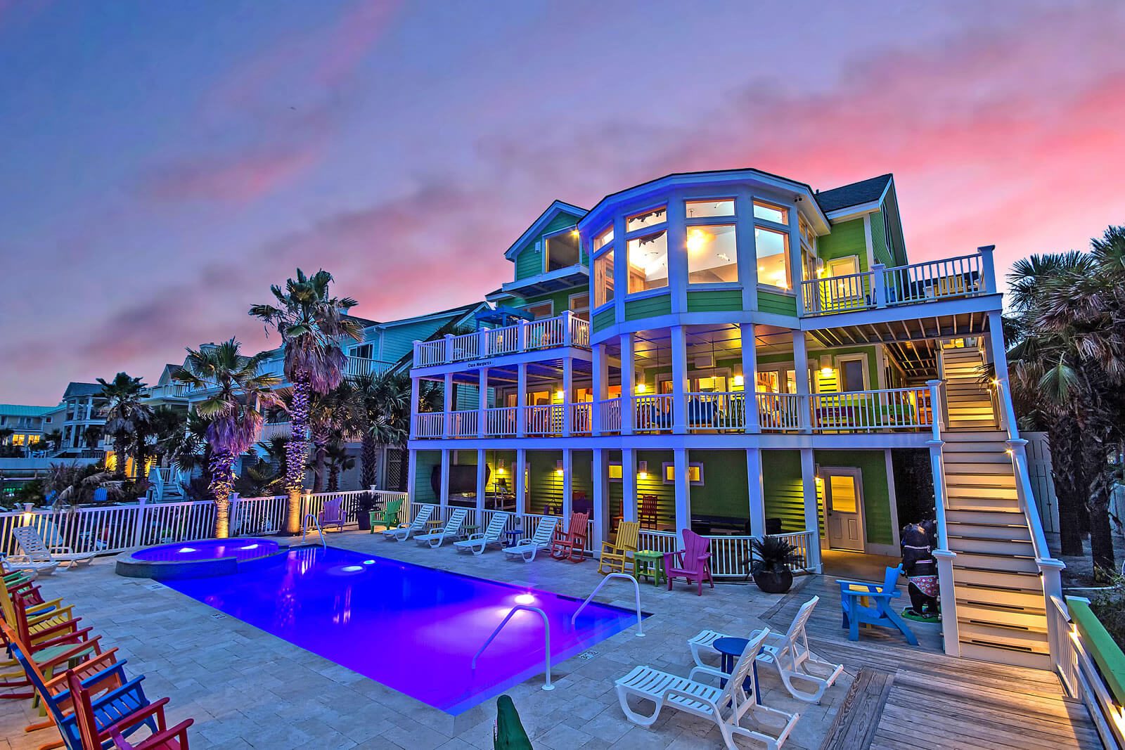 Casa Margarita Back Right at Night - Isle of Palms, SC